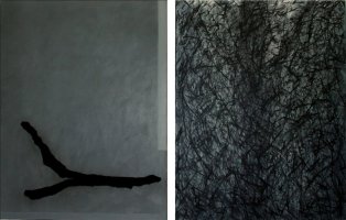"Tweevoudige interpretatie" 1983-88 - acryl op doek