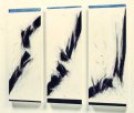 Rupture V  “FRESCO” 1987 - watercolour and graphite on plaster - triptych -  3X -  75cm x 35cm